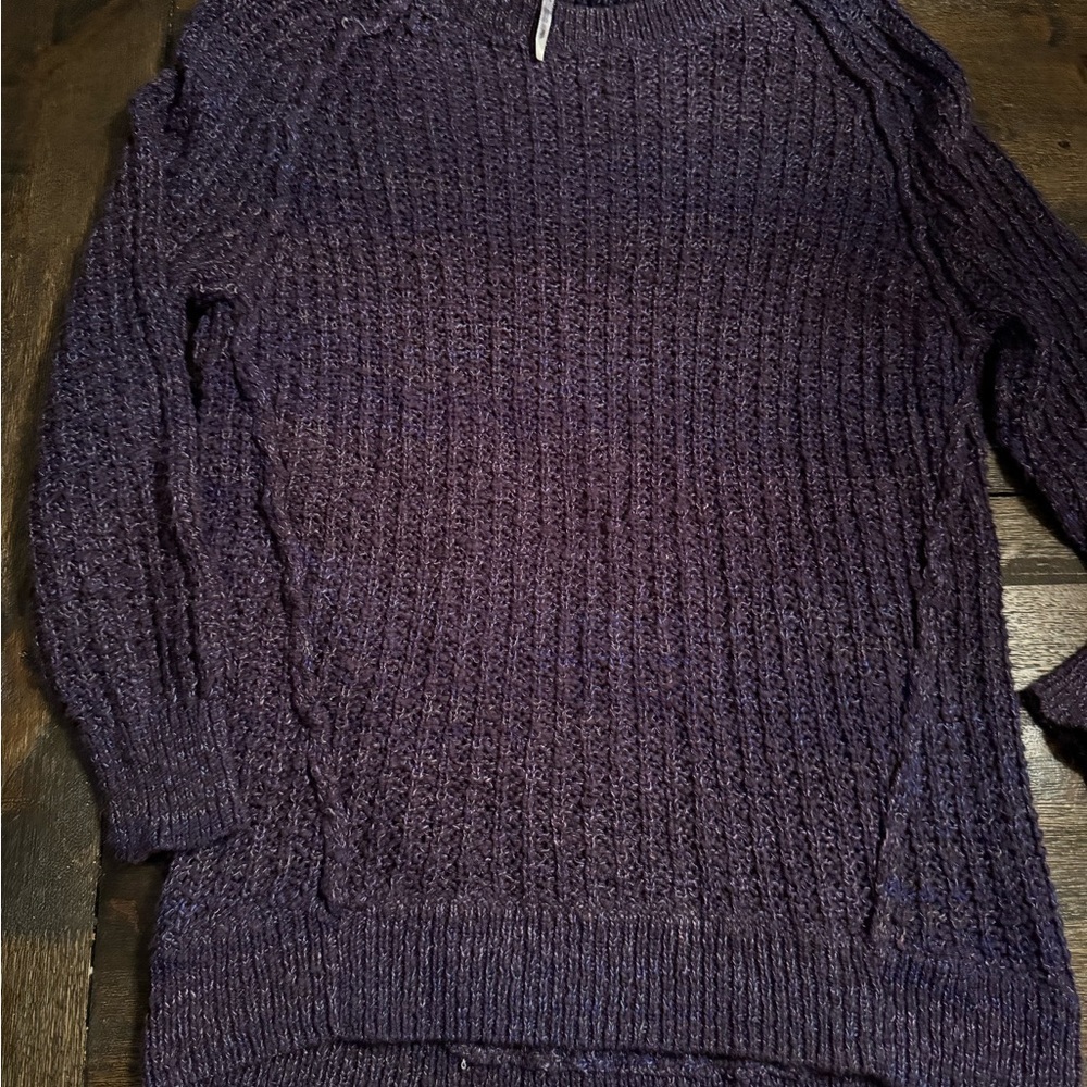 Free People Sz Small Star Dune Marled Pullover Oversized Size small - Picture 2 of 3